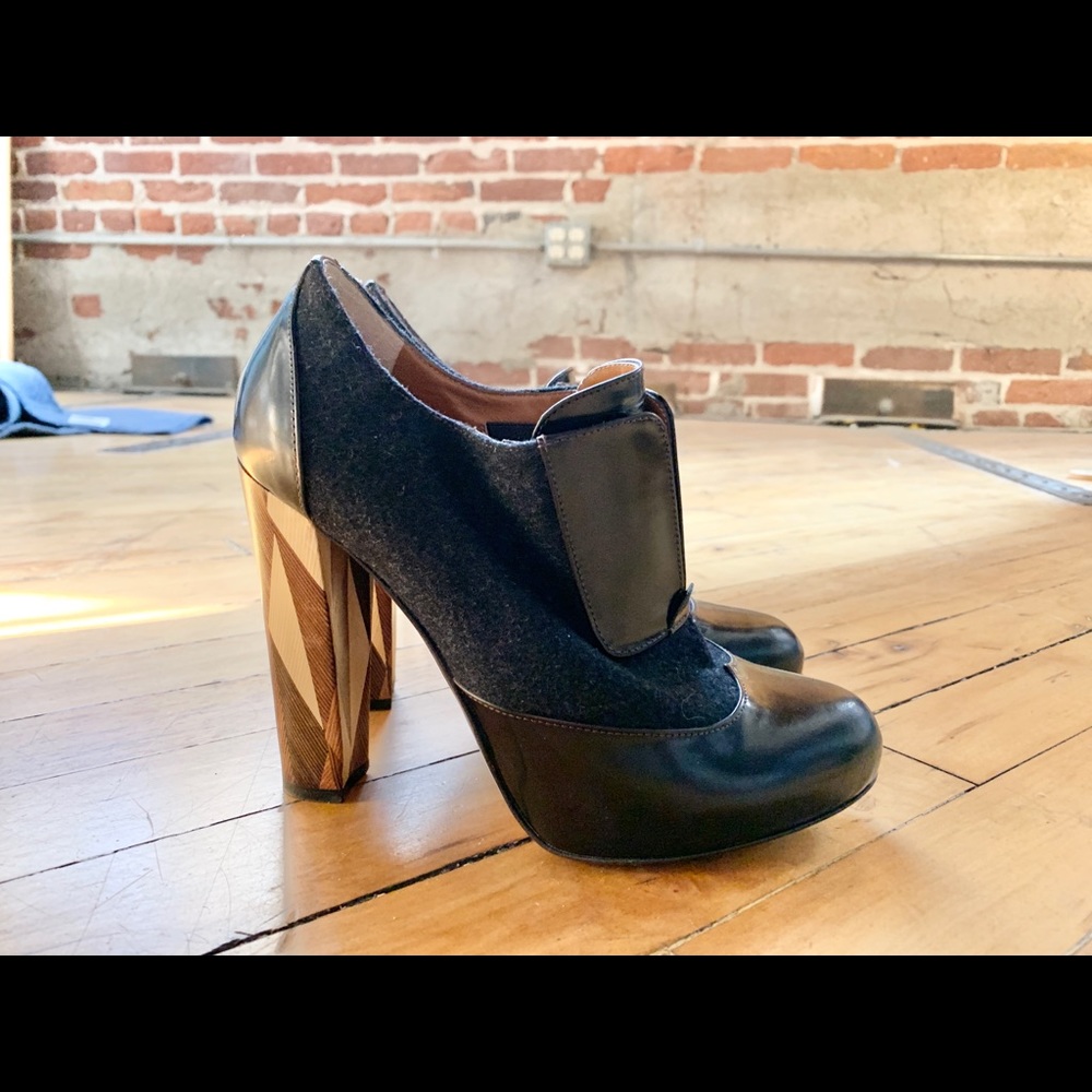 Fendi 'Wuthering Heights' Wood Heel Bootie